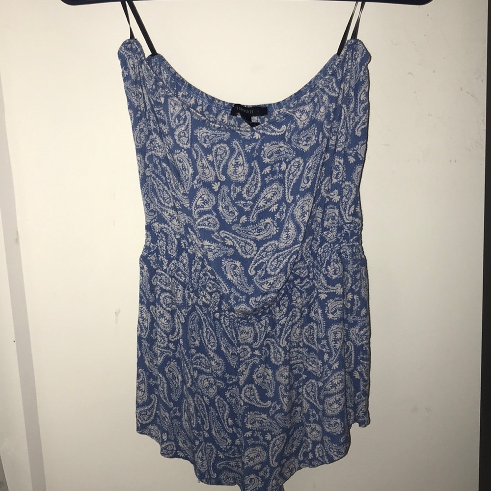 Strapless romper